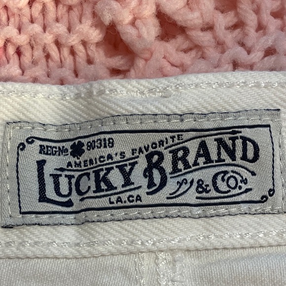 Lucky Brand White Distressed Denim Mini Skirt - Picture 2 of 13